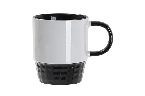 10 oz./300ml Stackable Inner/Handle Color Mug - Black