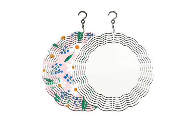 Double-sided Aluminum Wind Chime, Circle, 10"