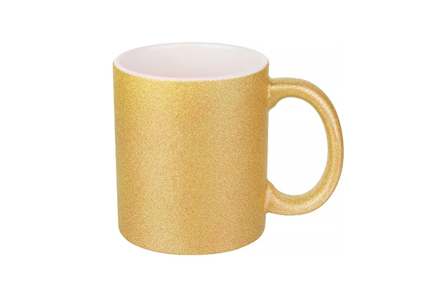 11 oz. Glitter Mug-Gold