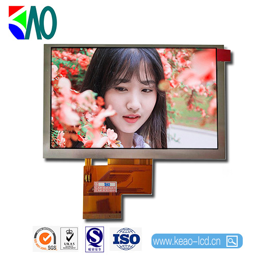 TFT液晶模塊800RGBx480分辨率，帶RGB接口的5英寸