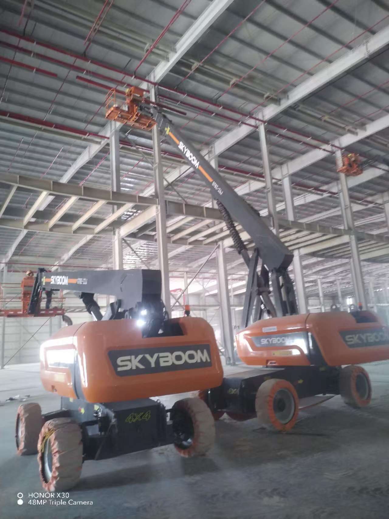 Skyboom Heavy Industry Aerial Work Vehicle Helps Saudi Riyadh Cold Chain Warehouse Construction to New Height