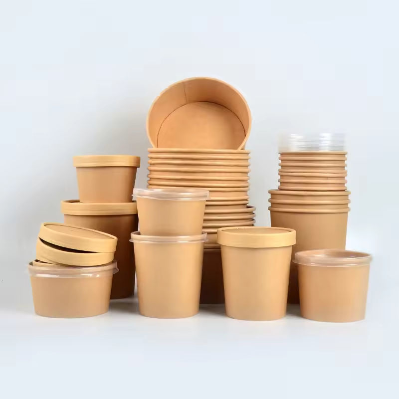 Disposable Round Take away Kraft Paper Soup Bowl