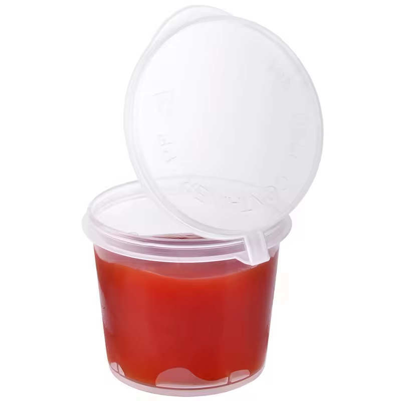 Disposable Sauce Container Sauce Bottle Plastic Sauce Cups with Lids