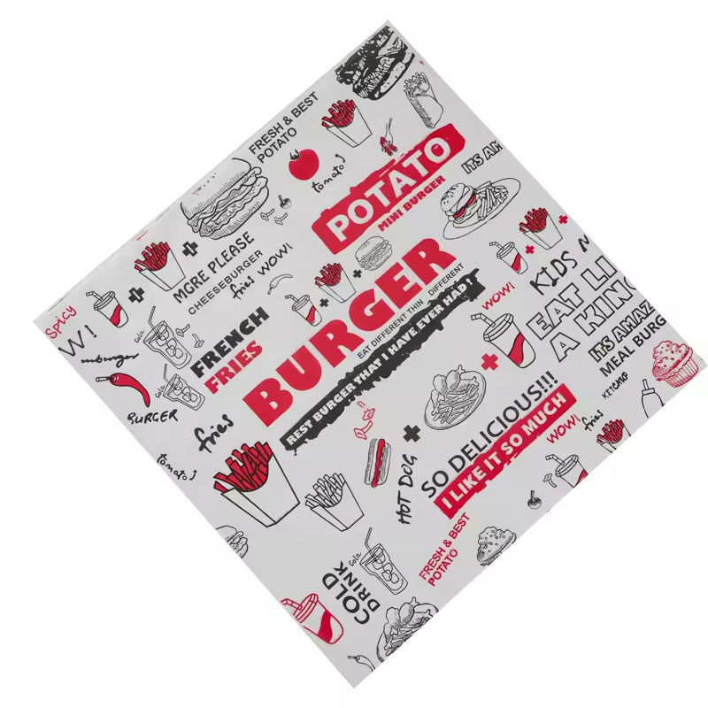 Food Grade Hamburger Wrapping Paper Sandwich Wrapper Bread Packaging Paper