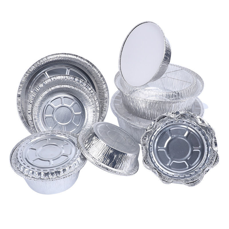 Round Aluminum Foil Bowl Food Takeaway Container