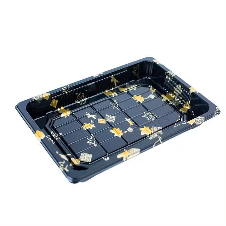 Custom Takeaway Tray Sushi Platter Container Disposable  Packaging Sushi Box Trays with Lid