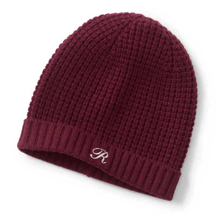 Waffle-Knit Beanie in Cashmere