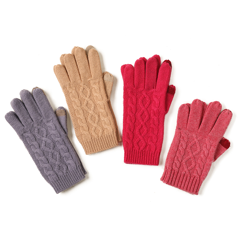 Chunky Cable Cashmere Gloves
