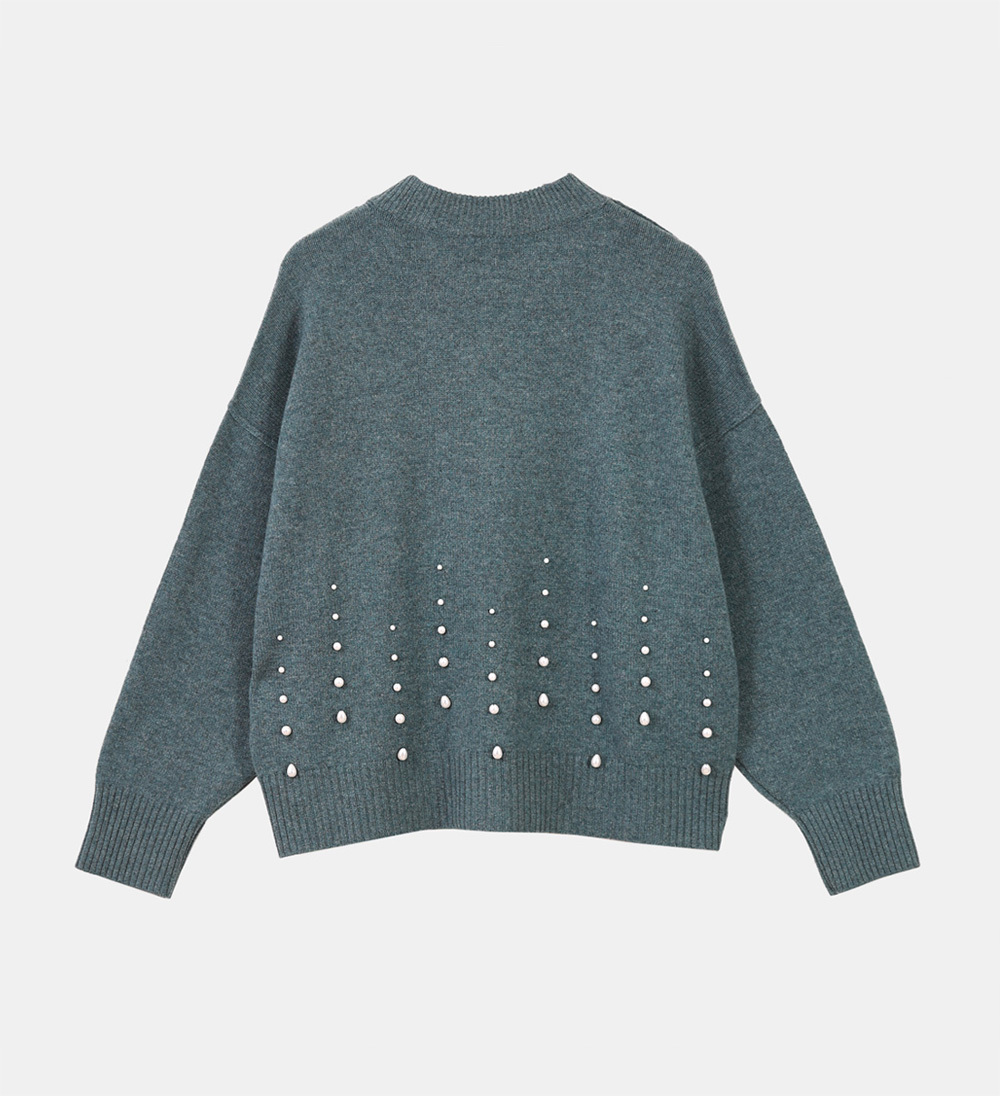 Ladies Cashmere Sweater with Hand-Beading