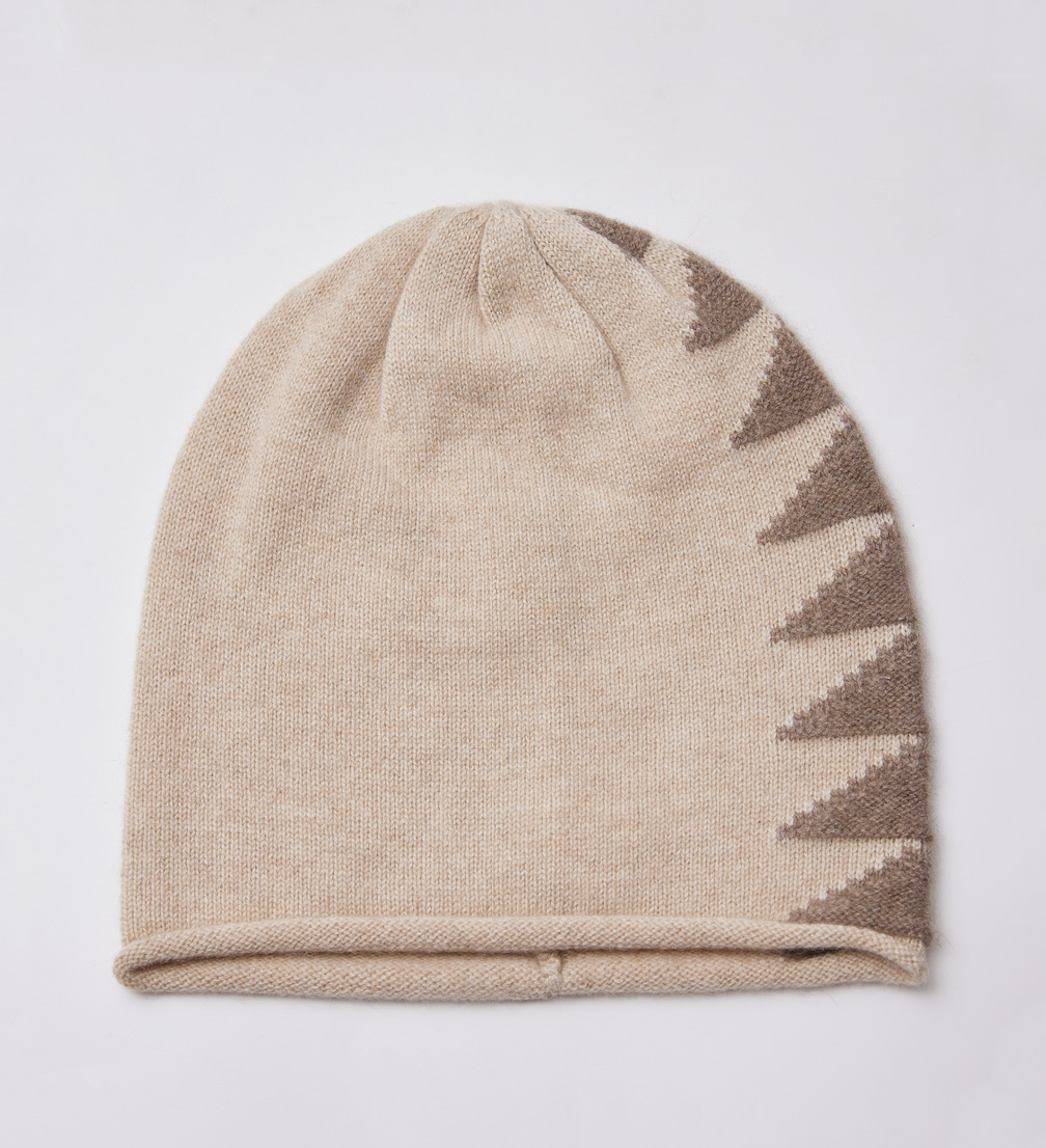 Intarsia Cashmere Beanie