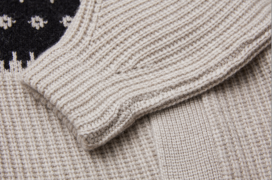 Ladies Fair Isle Tie Cardigan