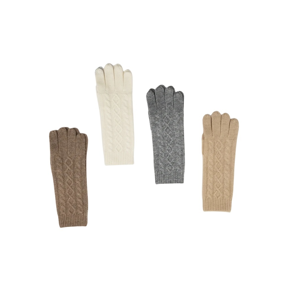 Classic Cable Cashmere Gloves