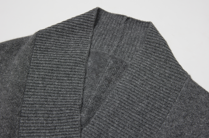 Ladies Long Cardigan with Fur Trim on Cuff