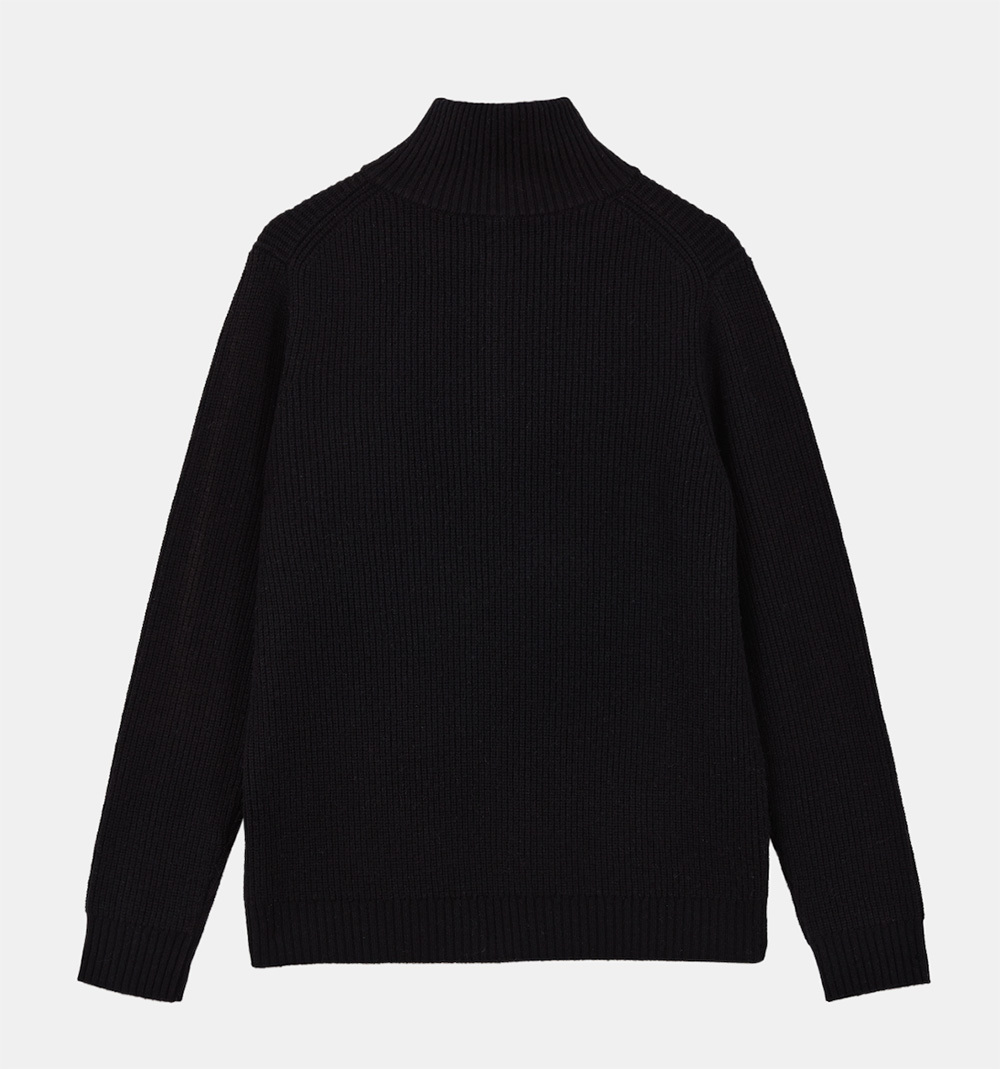 Men High Neck Zip Sweater