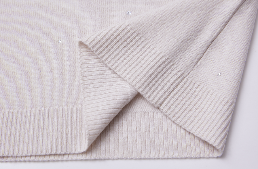 Ladies Hot-Fix Crystals Cashmere Sweater