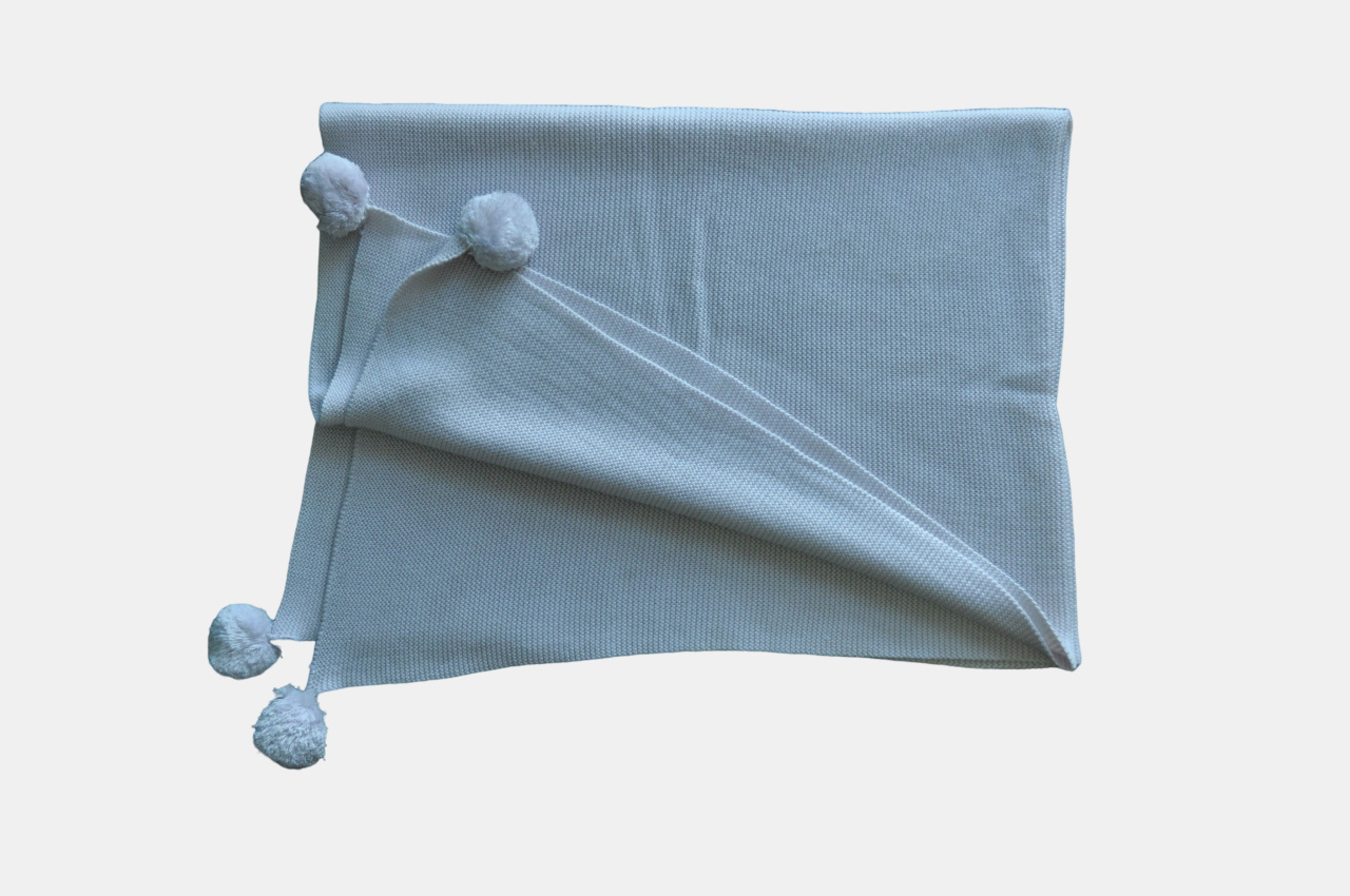 Baby Cozy Cashmere Blanket with Pom