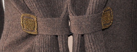 Ladies Tie Front Cardigan with Elaborated Beading