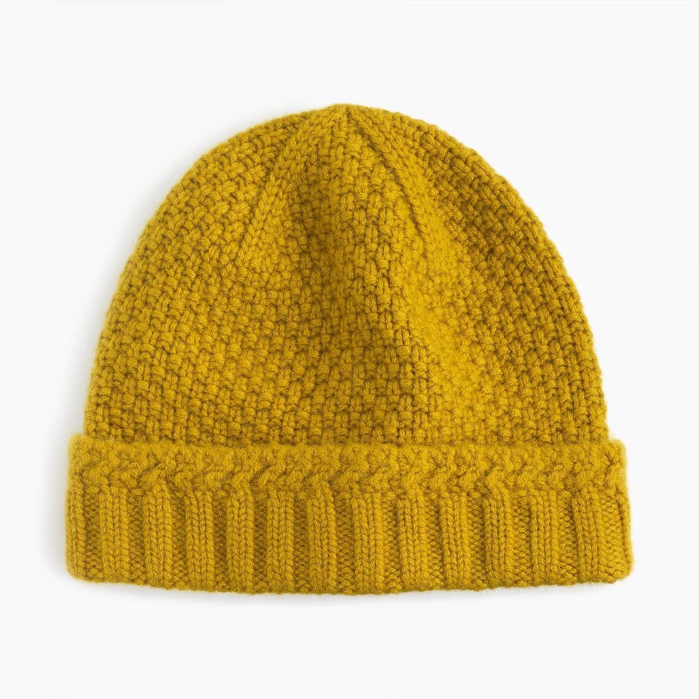 Honeycomb Knit Cashmere Beanie