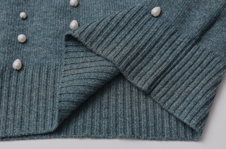 Ladies Cashmere Sweater with Hand-Beading