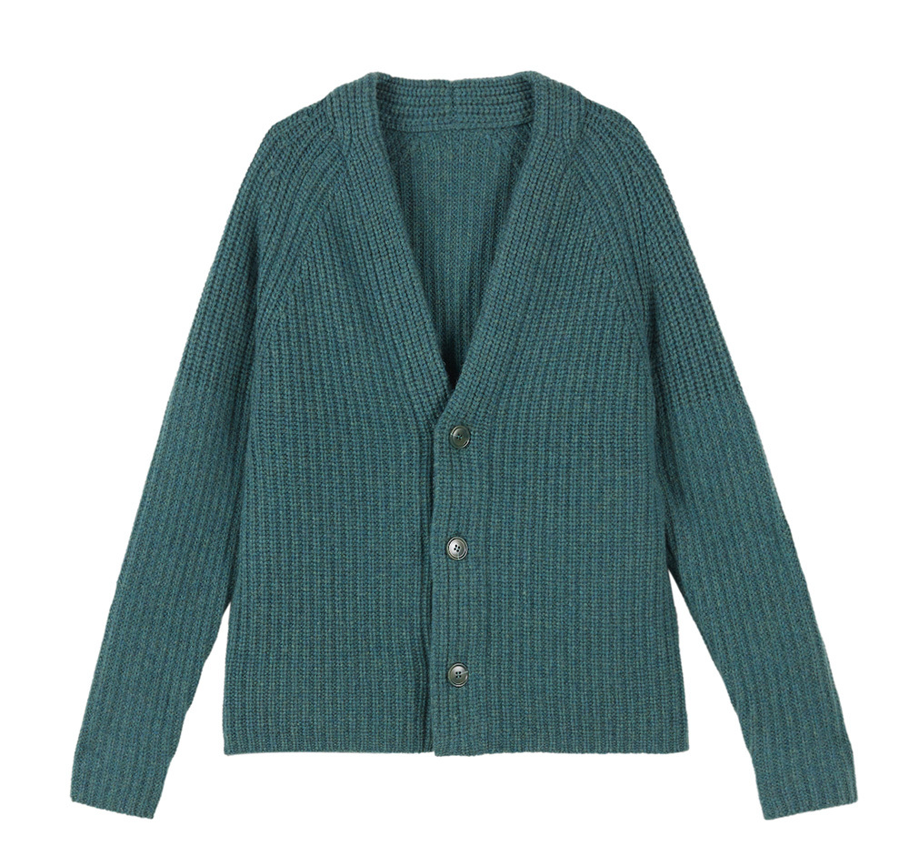 Men V neck Button Cashmere Cardigan