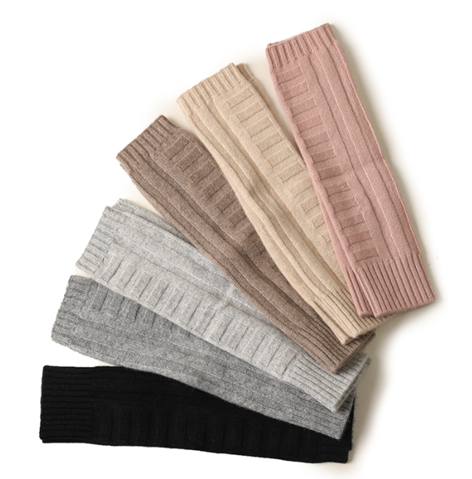 Rib Knit Cashmere Arm Warmer