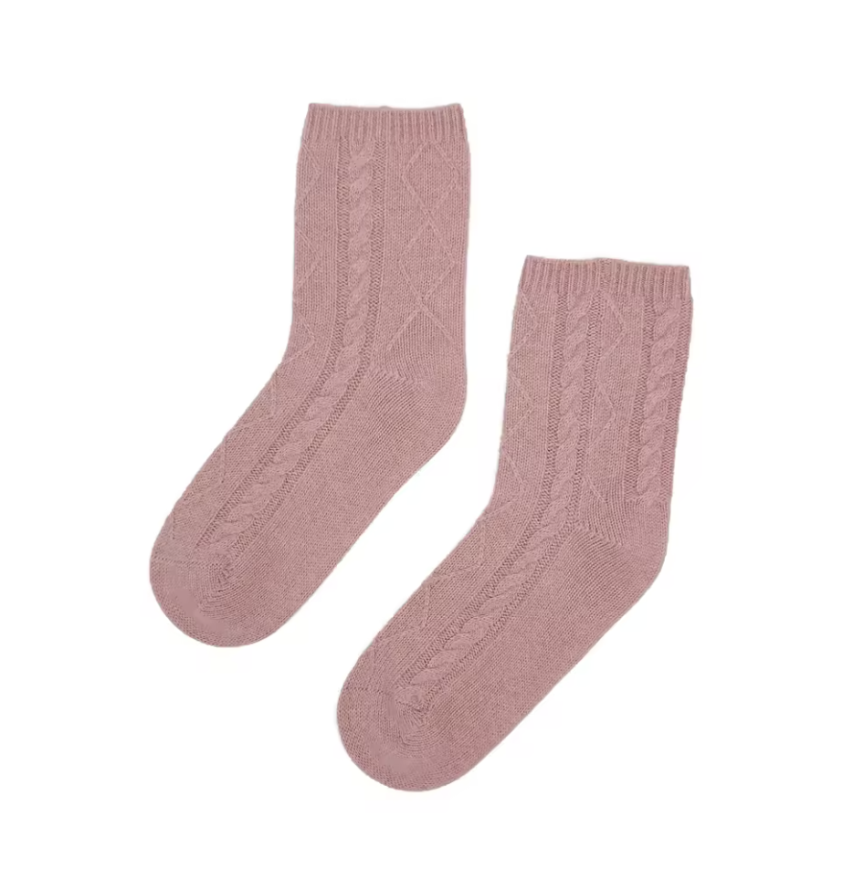 Cable Cashmere Socks