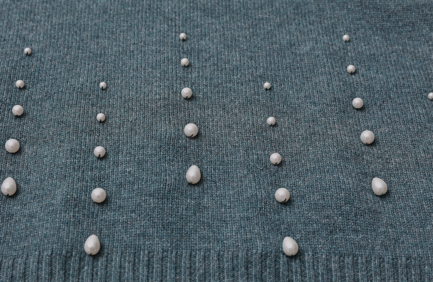 Ladies Cashmere Sweater with Hand-Beading