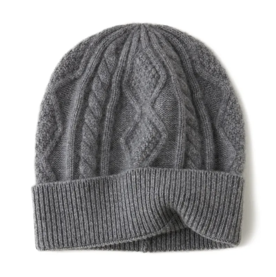 Cable Wool Cashmere Beanie