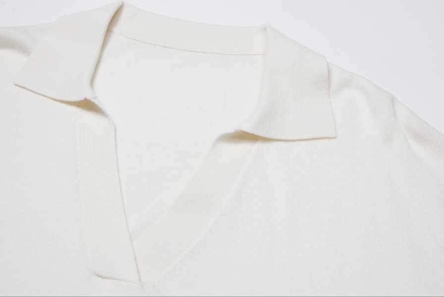 Ladies Knitted Polo Shirt