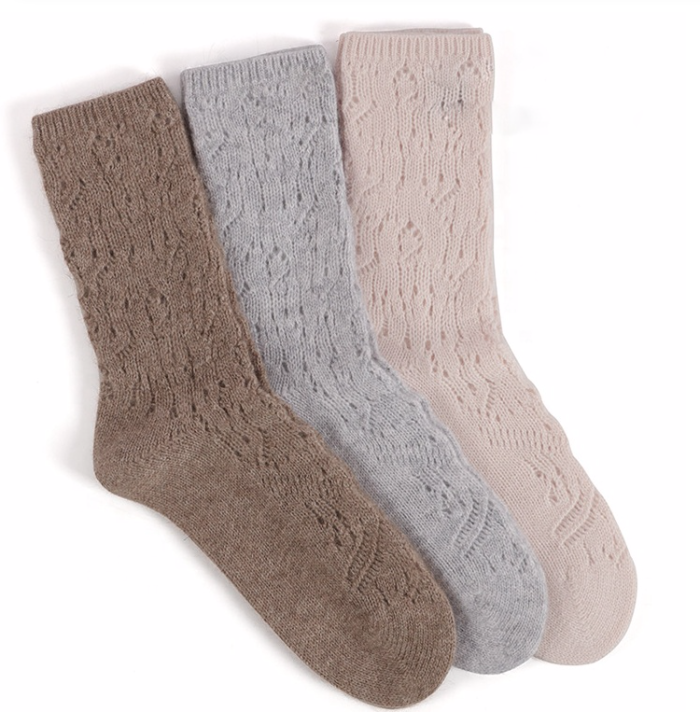 Pure Cashmere Knit Socks