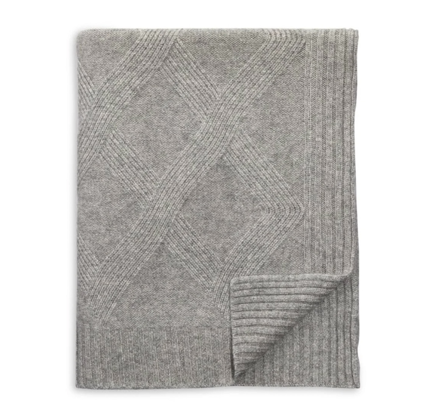 Diamond Knit Cashmere Blanket