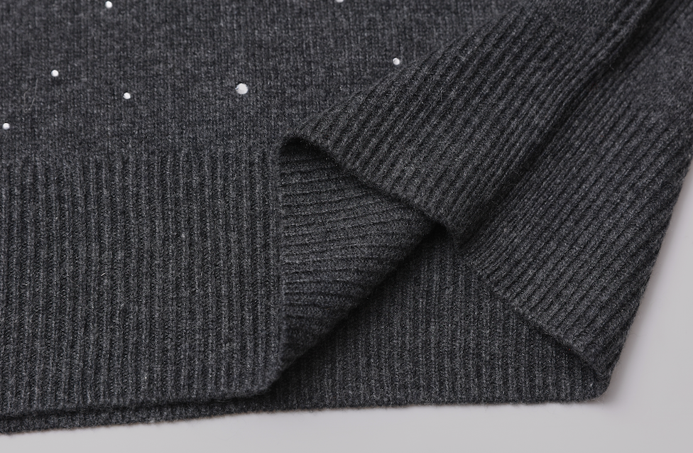 Hot-Fix Crystals Turtleneck Jumper