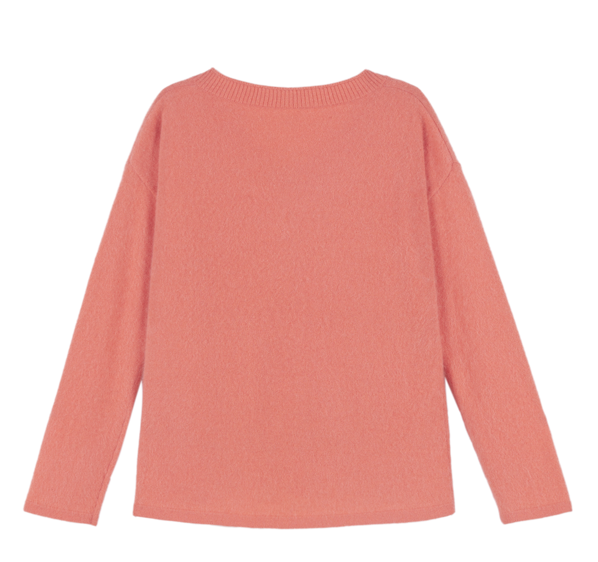 Ladies V neck Brushed Sweater