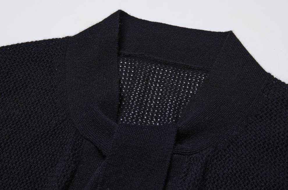 Ladies Tie Front Pointelle Shrug