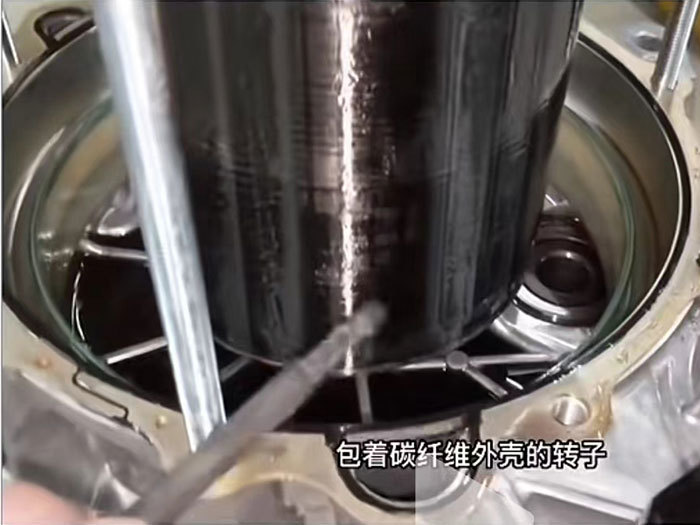 Electric vehicle carbon fiber rotor