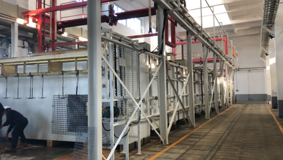 Automatic hot-dip galvanizing production line