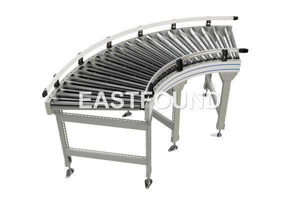 Poly-V Belt Curved Roller Conveyor
