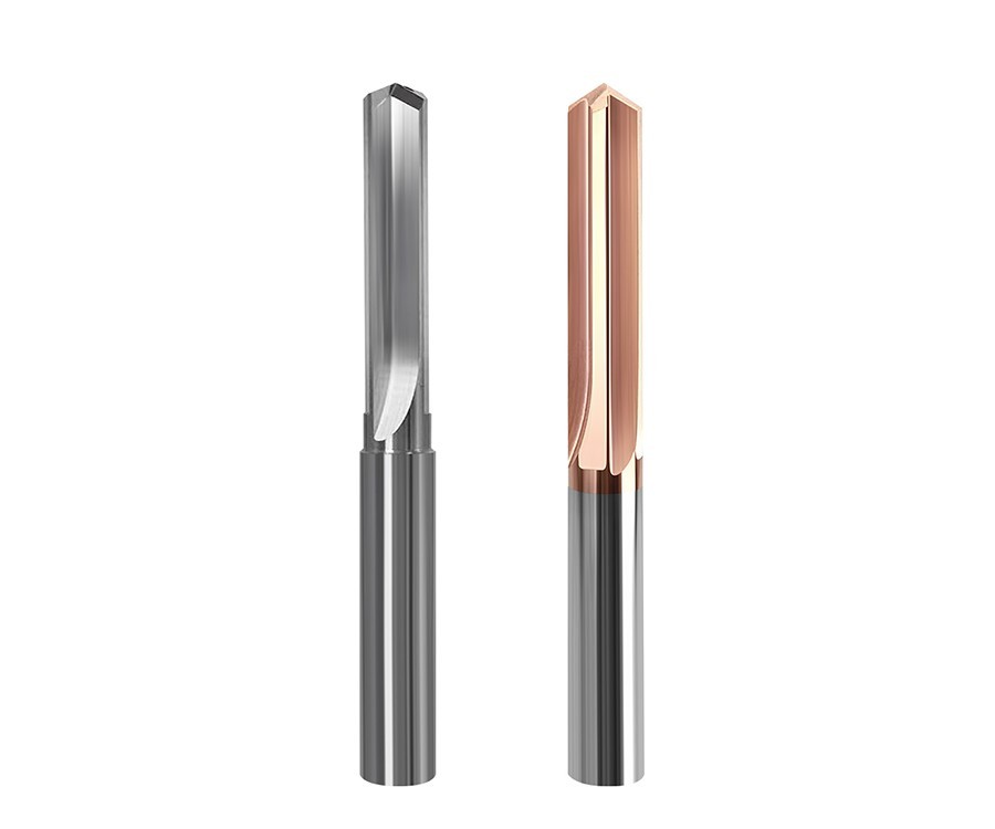 Solid carbide straight flute end mill bit