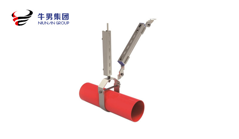 Lateral seismic support for water pipes