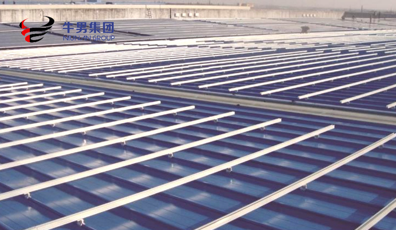 Color steel roof support system