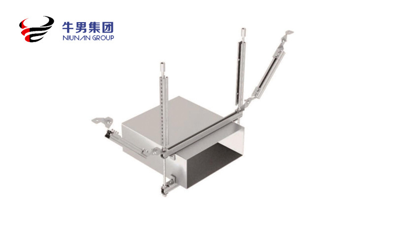 Unidirectional seismic support for air ducts