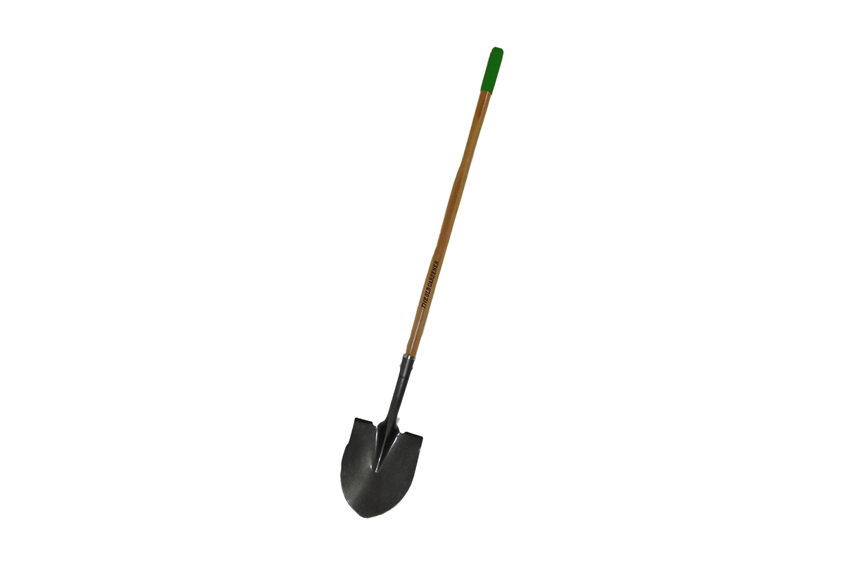 Long-wood-handle-round-point-shovel