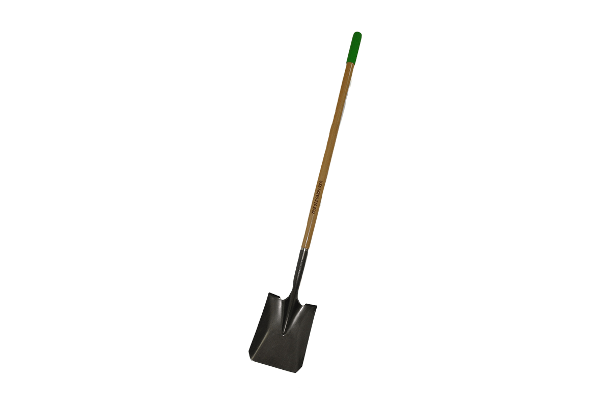 Long-wood-handle-square-point-shovel