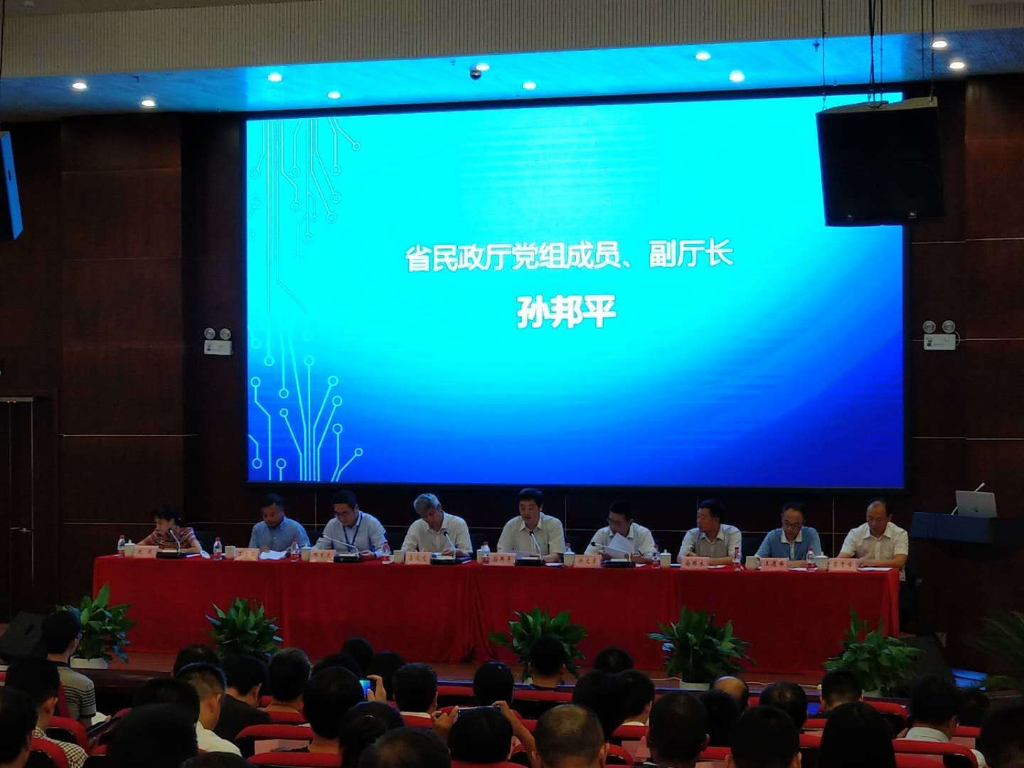 省民政厅党组成员、副厅长孙邦平讲话。