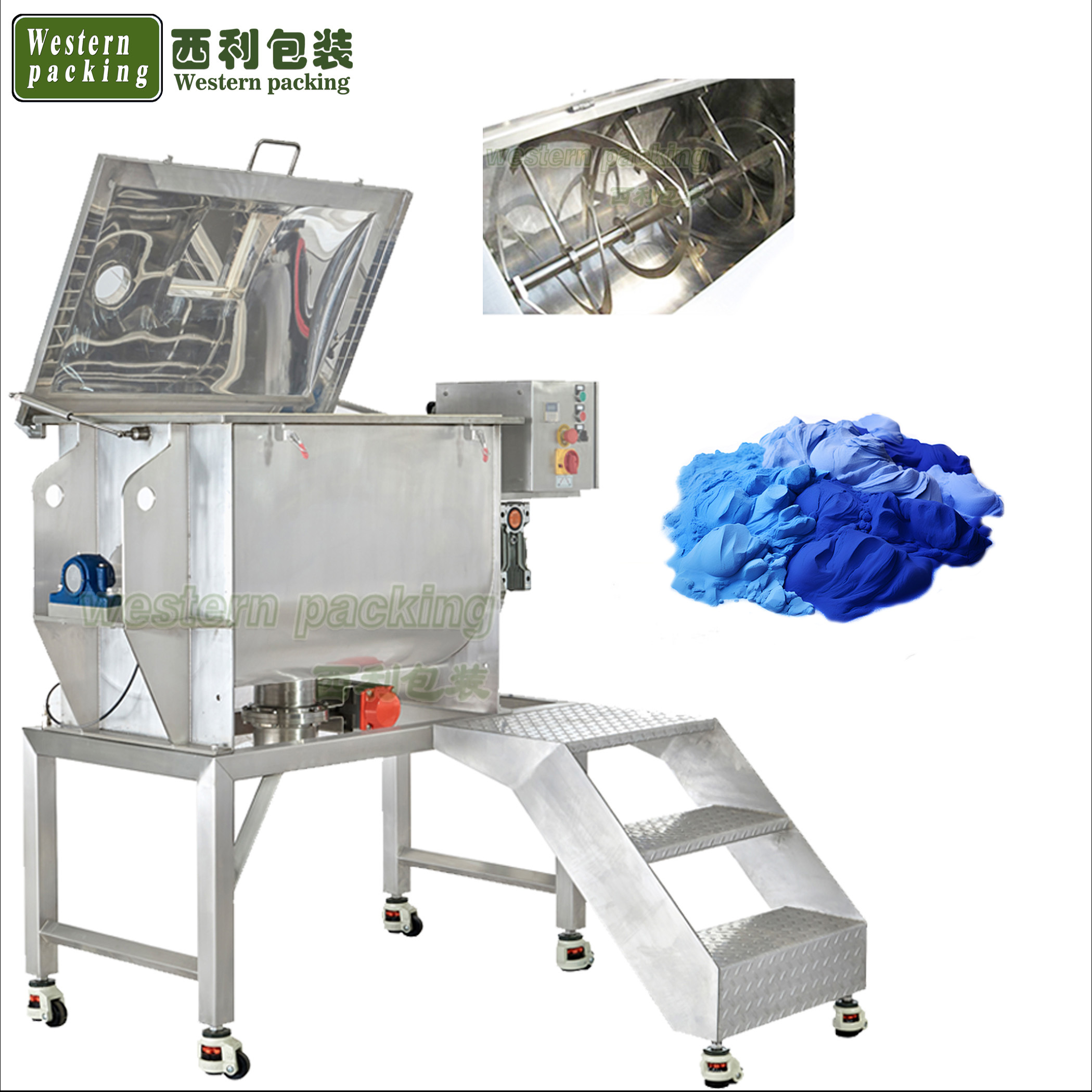 Ribbon powder blender machine for 1000L
