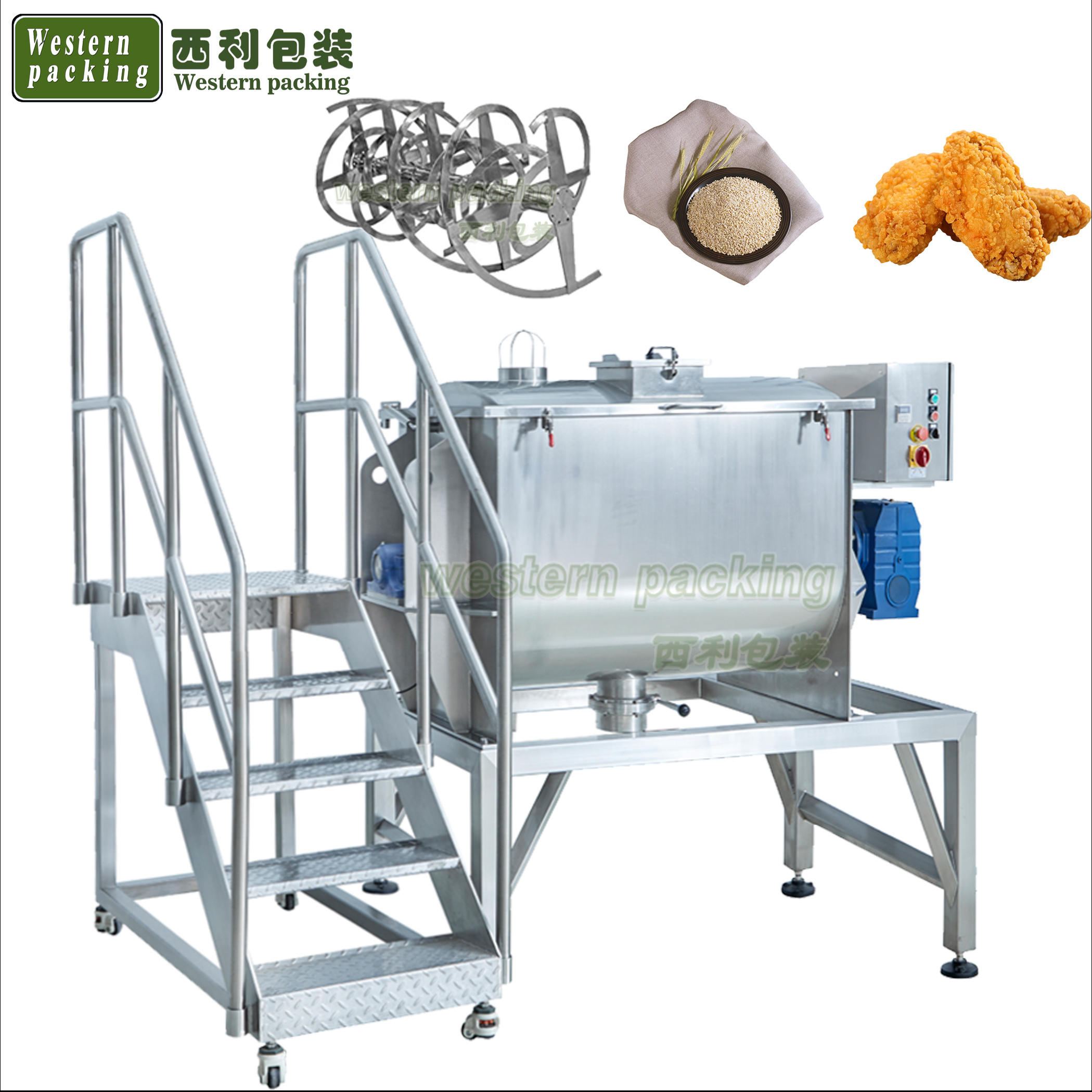 Ribbon mixer machine powder for food