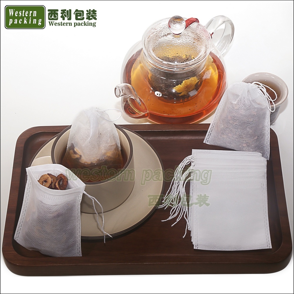 Non Woven Heat Sealable Loose Tea Herb Bag Filter Non Woven Tea Filter Bags 20 cm
