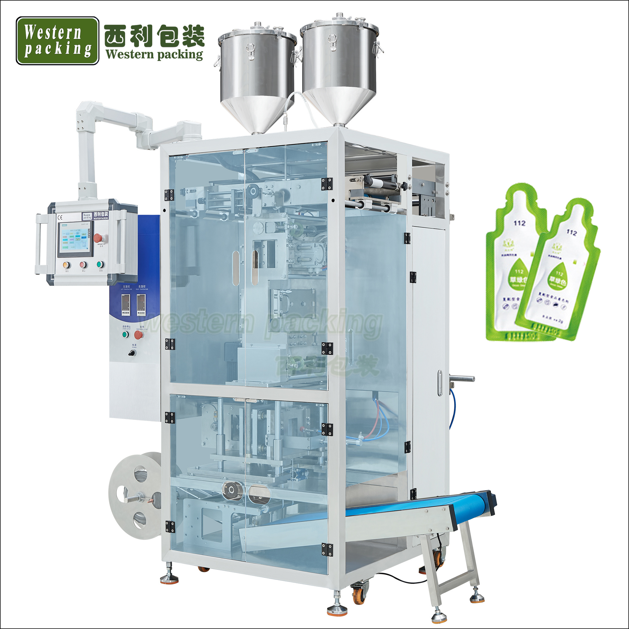 bottle shape sachet packing machine for cream