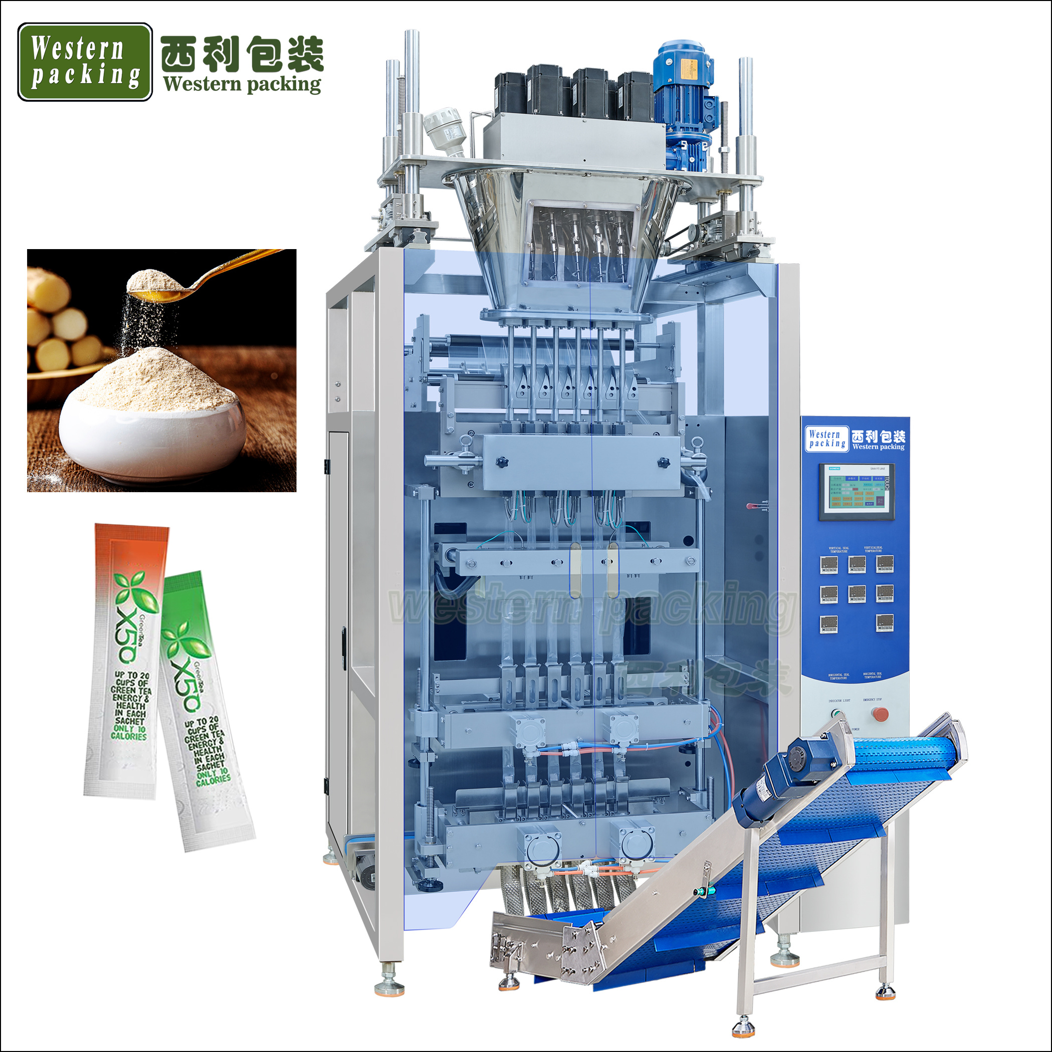 Powder sachet packing machine