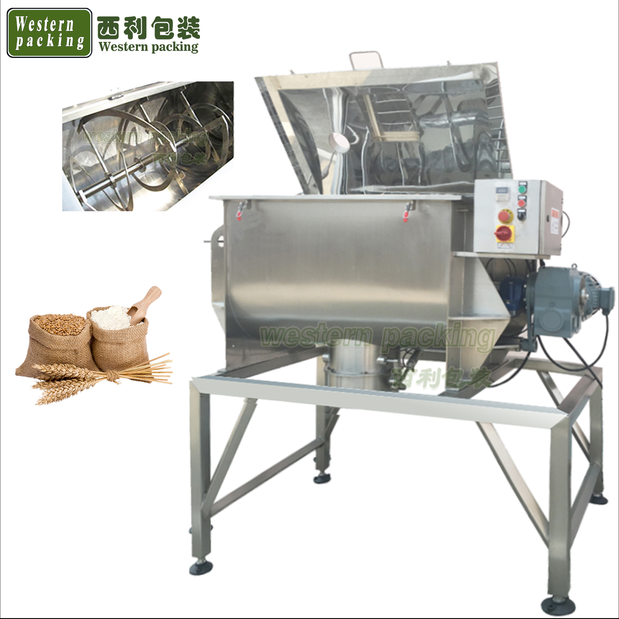 High efficiency powder mixer machine with customizable size
